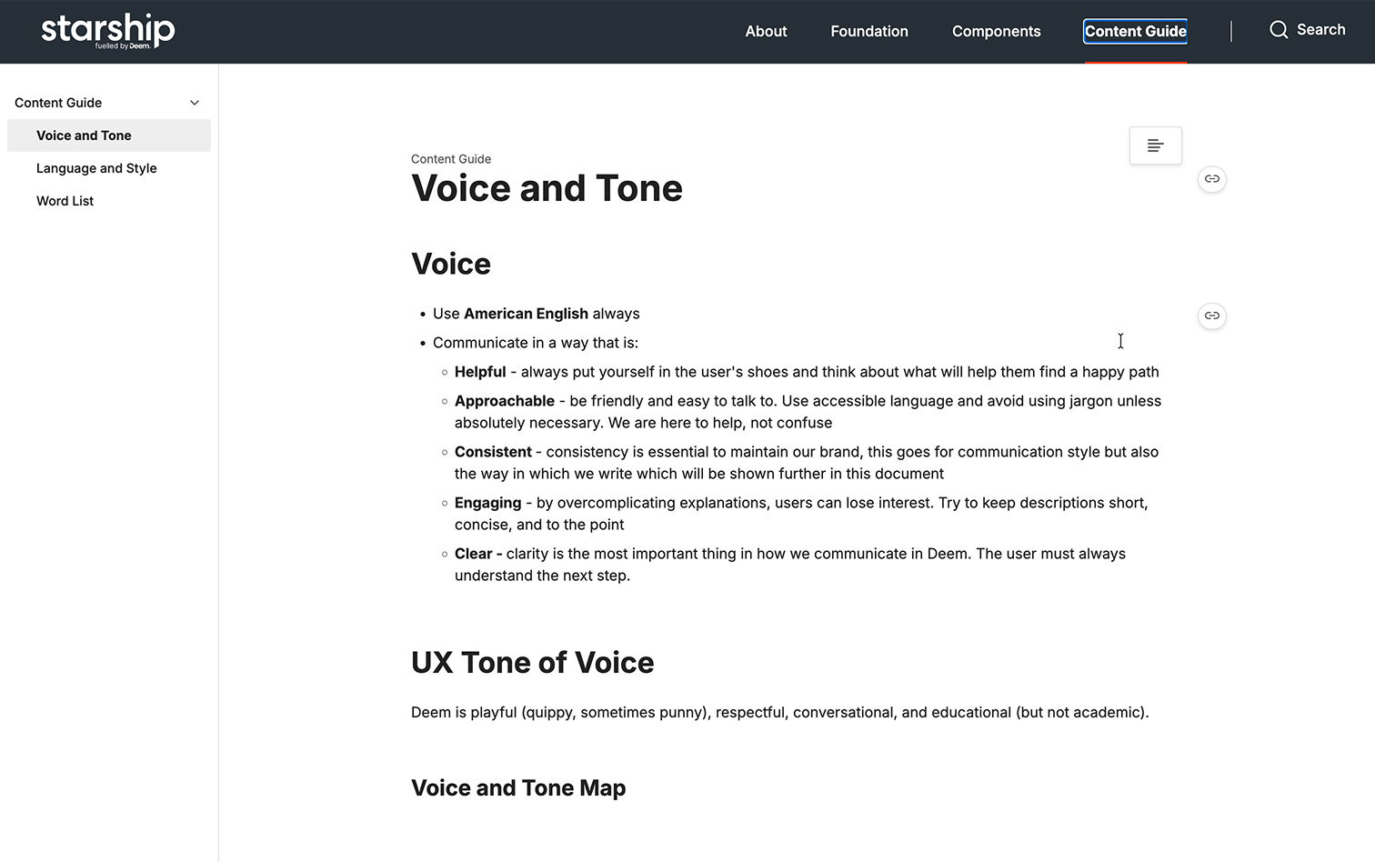 Starship documentation — do and don't examples for component usage